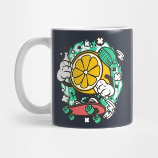 lemon skateboard Mug